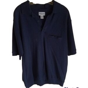 Windham Pointe Navy Shirt with Banded Waist Sz Large